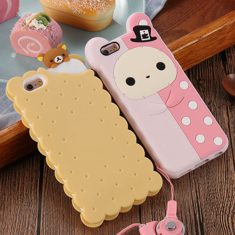 Cute 3D Cartoon Silicon Case For iPhone