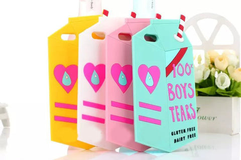 3D Cute Milk Box Soft Silicone Case