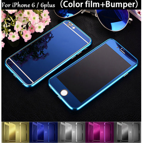 Bumper Case Tempered Glass film For iPhone