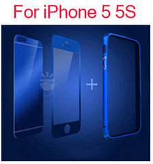 Bumper Case Tempered Glass film For iPhone