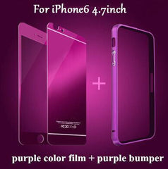 Bumper Case Tempered Glass film For iPhone